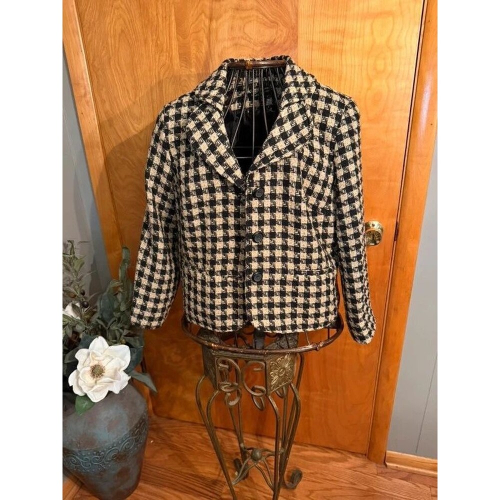 Vintage Briggs New York Tweed Blazer Jacket - Size 10P